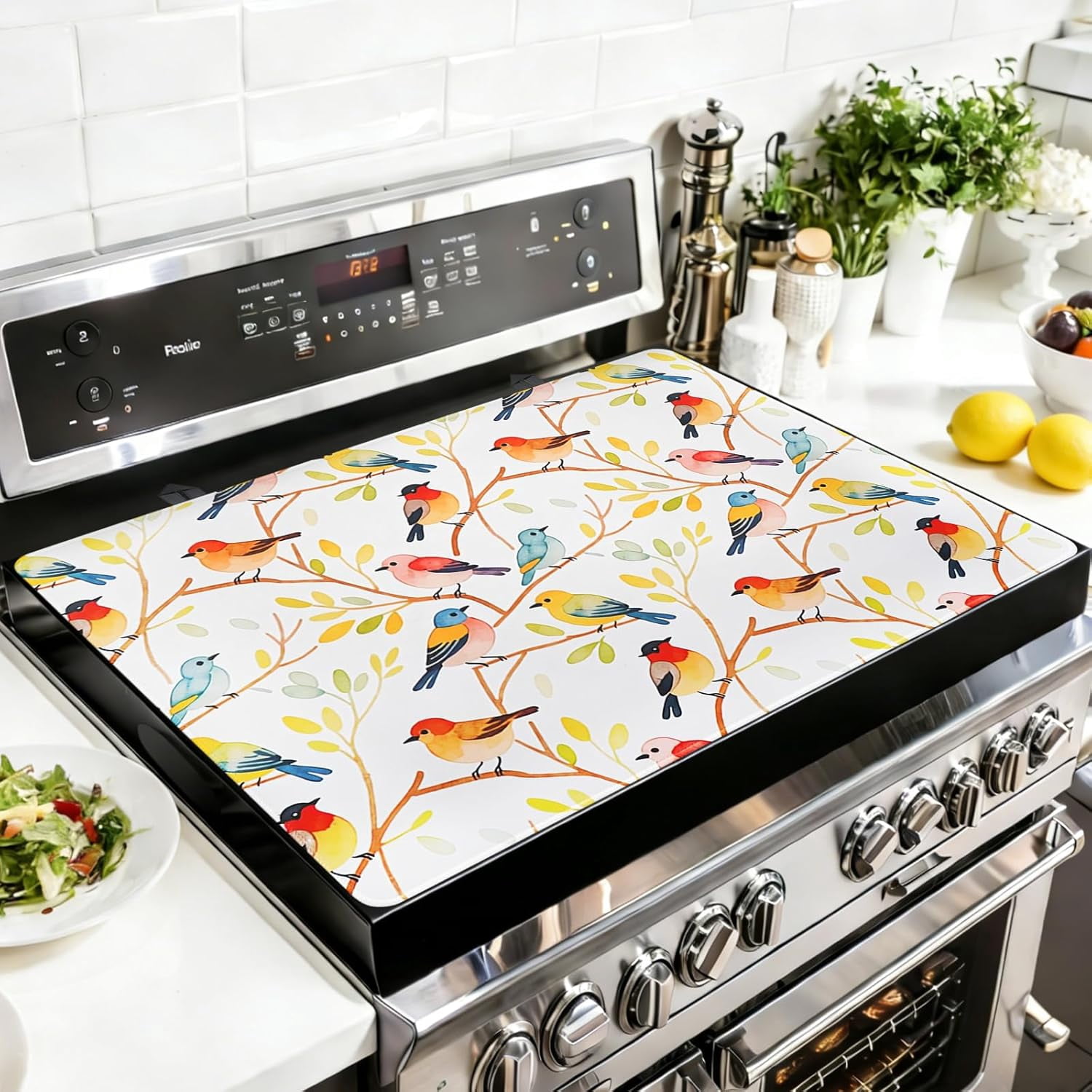 Stove Top Covers for Electric Stove, Glass Cooktop Protector Heat Resistant Stovetop Mat for Kitchen Decor 28 x 20 Inch