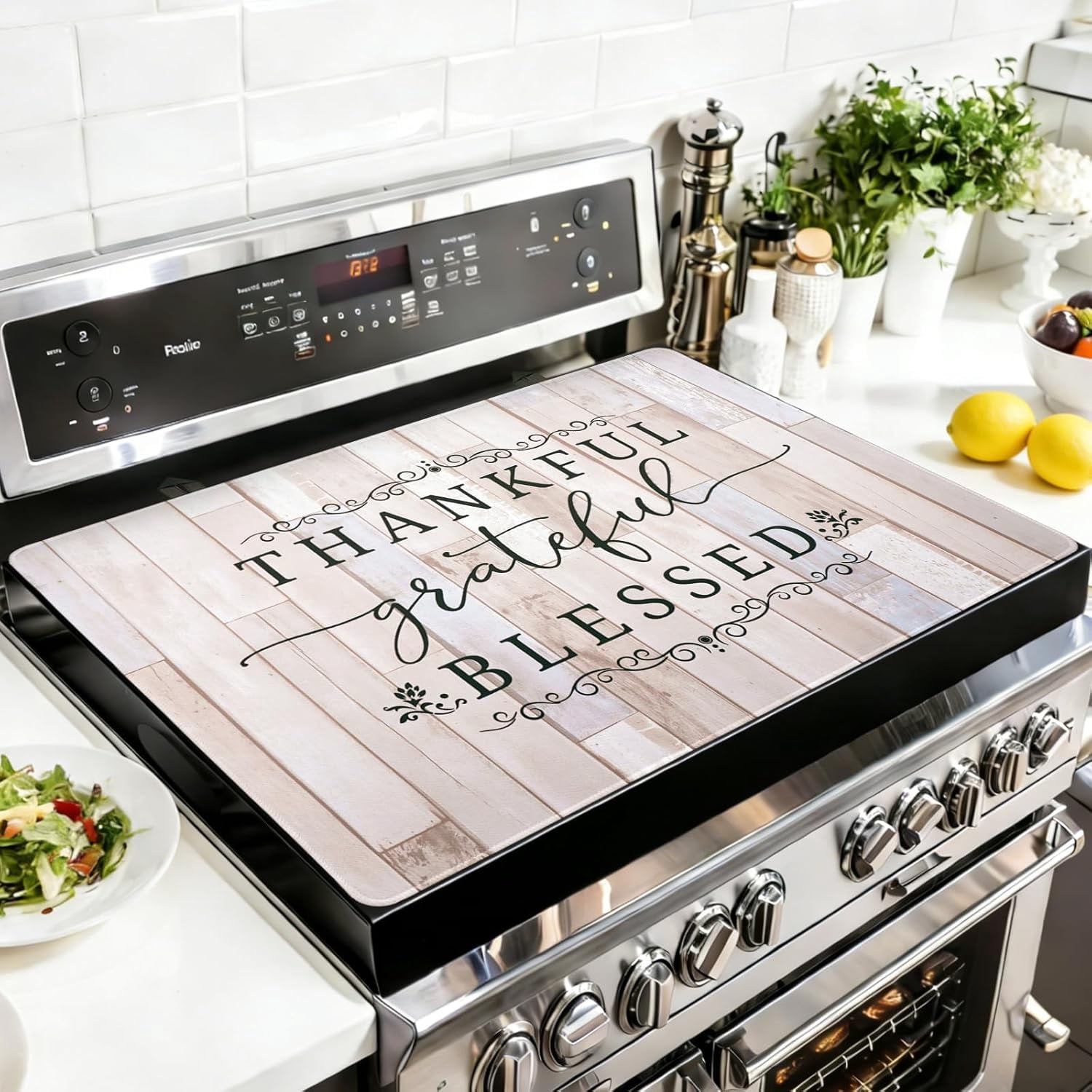 Stove Top Covers for Electric Stove, Glass Cooktop Protector Heat Resistant Stovetop Mat for Kitchen Decor 28 x 20 Inch