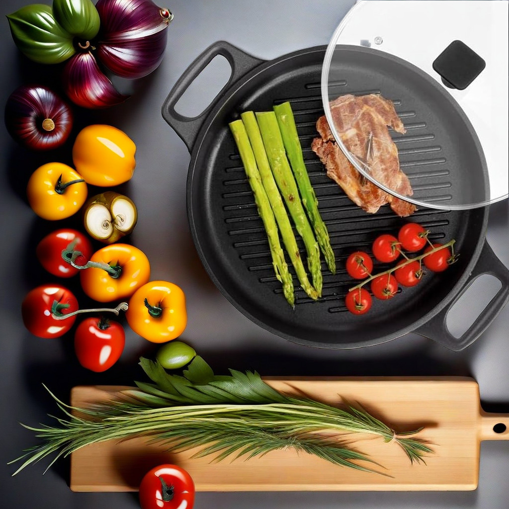 Stove Top Griddle, NonStick Griddle Plate, Lighter Than Cast Iron Skillet, 12 Inch Grill