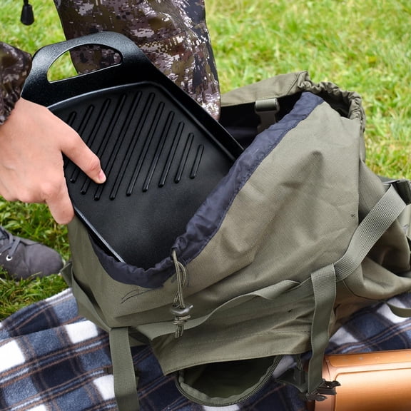 Stove Top Griddle Pan Flat & Grill Sides, 17"X11" Nonstick Griddle/Grill Pan for Indoor/Outdoor Cooking, Dishwasher Safe, Use on Stove, Induction Cooktop, Oven, Campfire, or Gas Grill