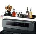 thumbnail image 1 of Stove Top Shelf 30 Inch - New Upgrade Silicone Strong Magnetic Heat Insulated Shelf - 3 Functional Partitions Kitchen Spice Rack Organizer, Oven Shelf Non-Slip Kitchen Gadgets for Flat Top Stove, 1 of 8