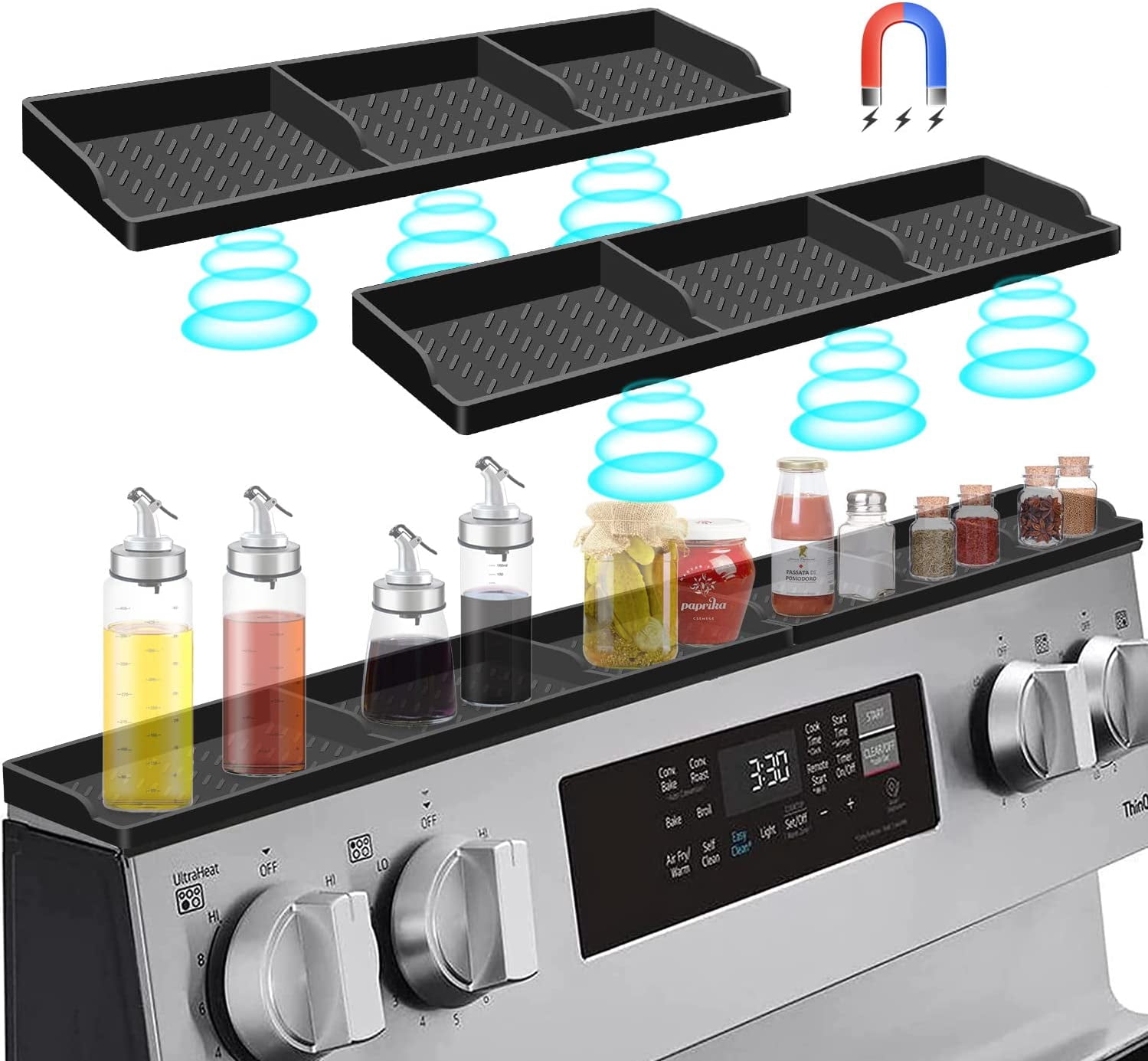 Stove Top for Silicone Shelf,30 Inch Magnetic Shelf Over the Stove ...