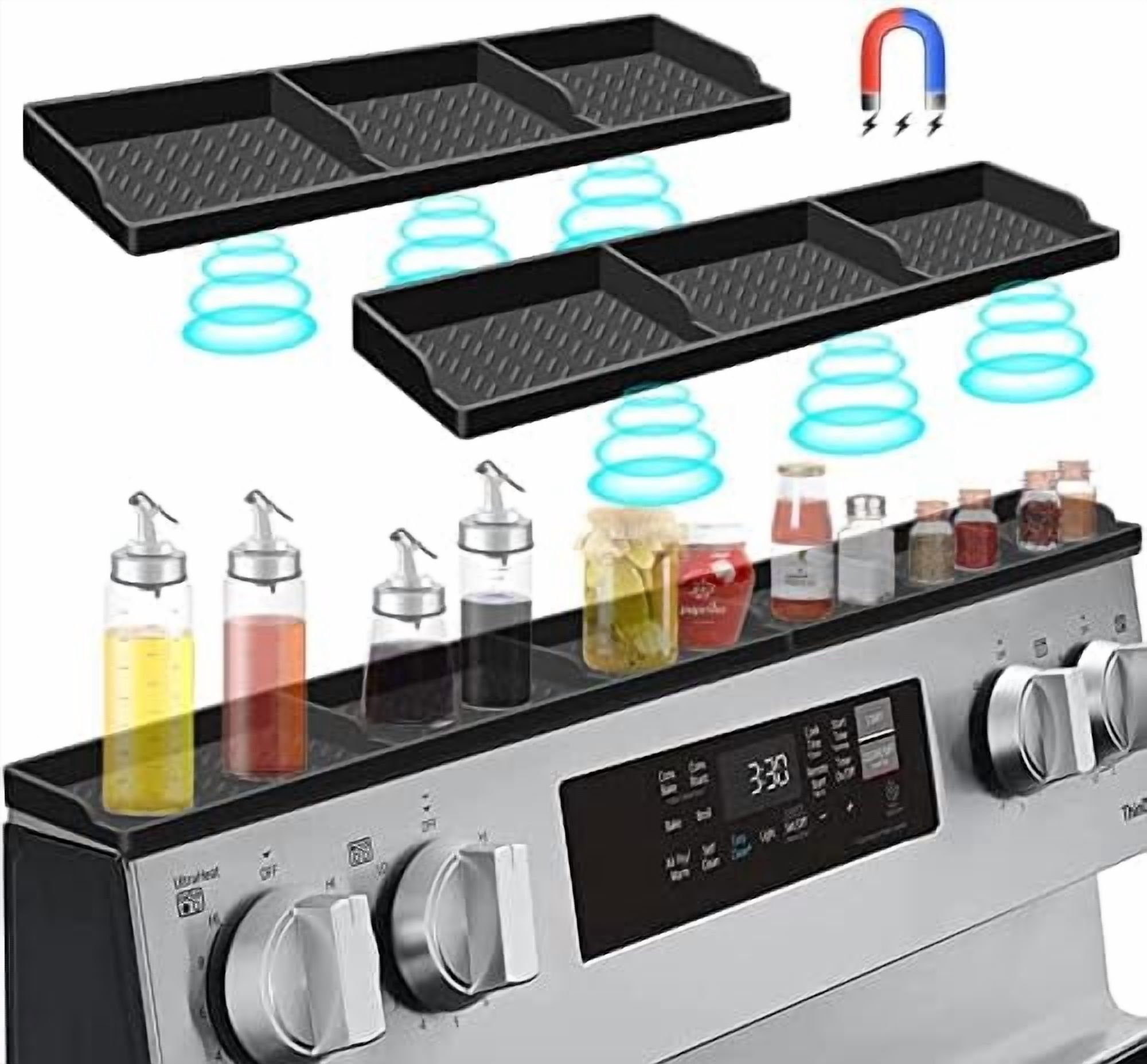 Stove Top for Silicone Shelf,30 Inch Magnetic Shelf Over the Stove ...