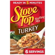 Stove Top Stuffing Mix, 1 Box, for Dinner Sides and Thanksgiving Dinner, Turkey, 6 oz