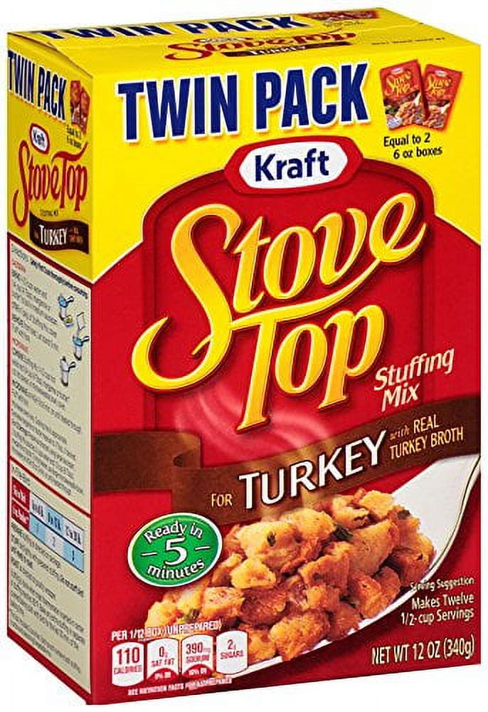 Stove Top Stuffing Mix, Turkey, Twin Pack, 12 Ounce