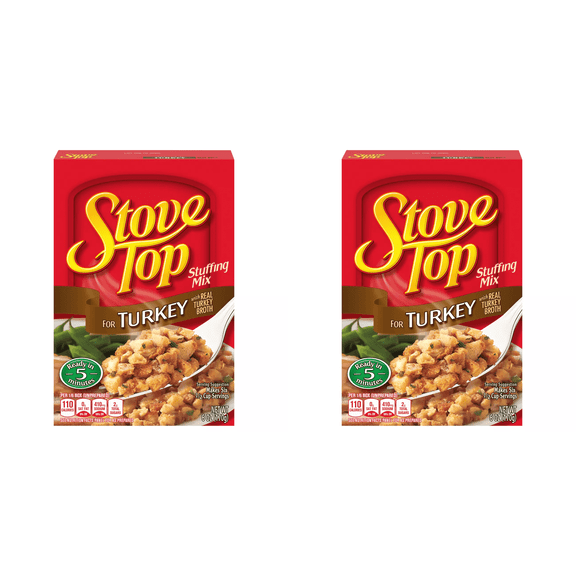 Stove Top Turkey Stuffing Cubes Mix, 6 oz pack of 2