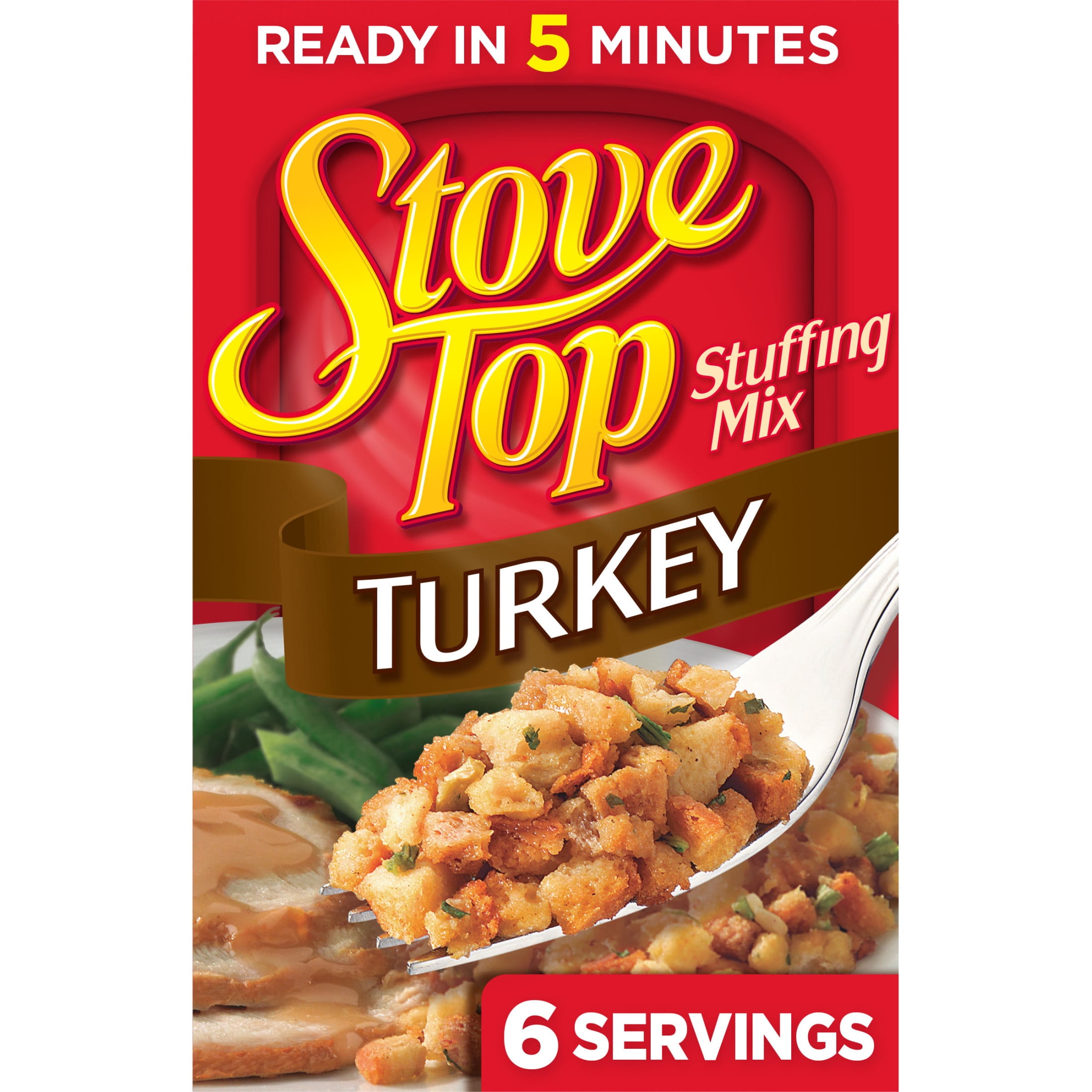 Stove Top Turkey Stuffing Mix Side Dish, 6 oz Box (Pack of 10)