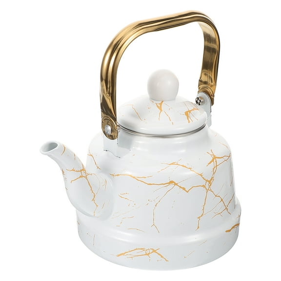 Electric Tea Kettle with Marble Enamel Finish, Easy to Clean Water Jug for Hot Beverages