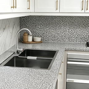Stove Wall Protector Stove Backsplash Protector for Wall Peel and Stick Backsplash Kitchen Wallpaper Oil Proof Sticker Aluminum Self Adhesive Cabinet Cupboard Liner for Walls (15.7 X 78.74 Inch)