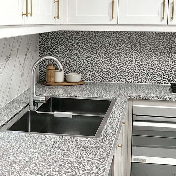 Stove Wall Protector Stove Backsplash Protector for Wall Peel and Stick Backsplash Kitchen Wallpaper Oil Proof Sticker Aluminum Self Adhesive Cabinet Cupboard Liner for Walls (15.7 X 78.74 Inch)