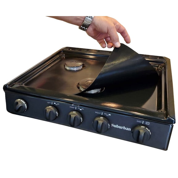 Stove Wrap SWRV400 Stove Cover/Protector & Oven Liner - Precut to fit Suburban Triangle 3 Burner Stoves ONLY - Easy Clean/Heat Resistant - Nonstick/Washable/Reusable/Long Lasting