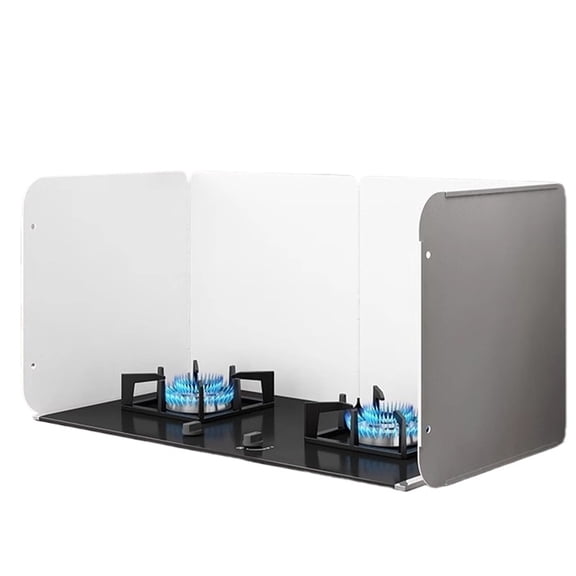 Stove splash guard, splash guard foldable stove kitchen, kitchen non-stick splash guard, oil barrier made of stainless steel, 3 / 4 sided splash guard, for kitchen, stove, pan, wall