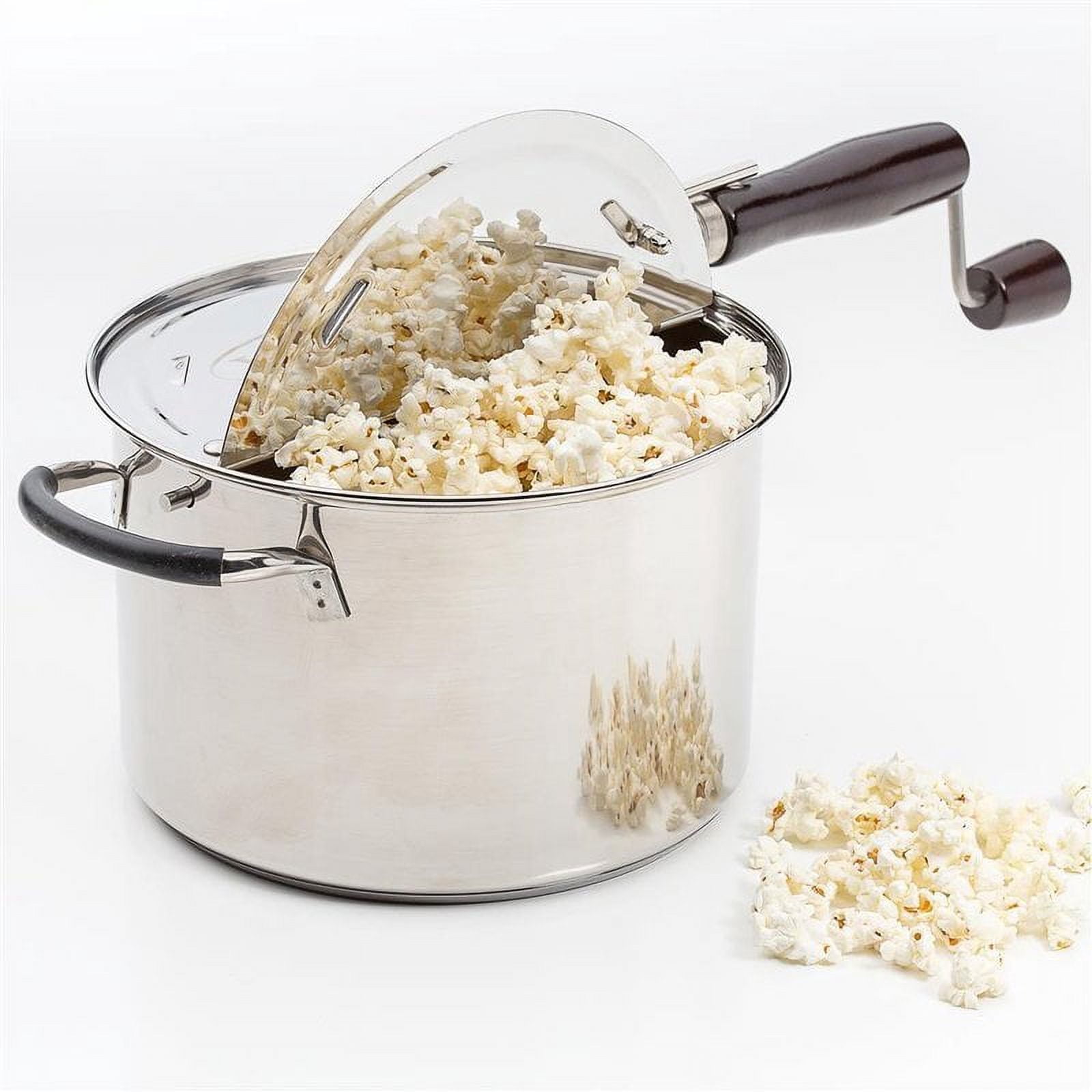 Stainless steel popcorn popper discount