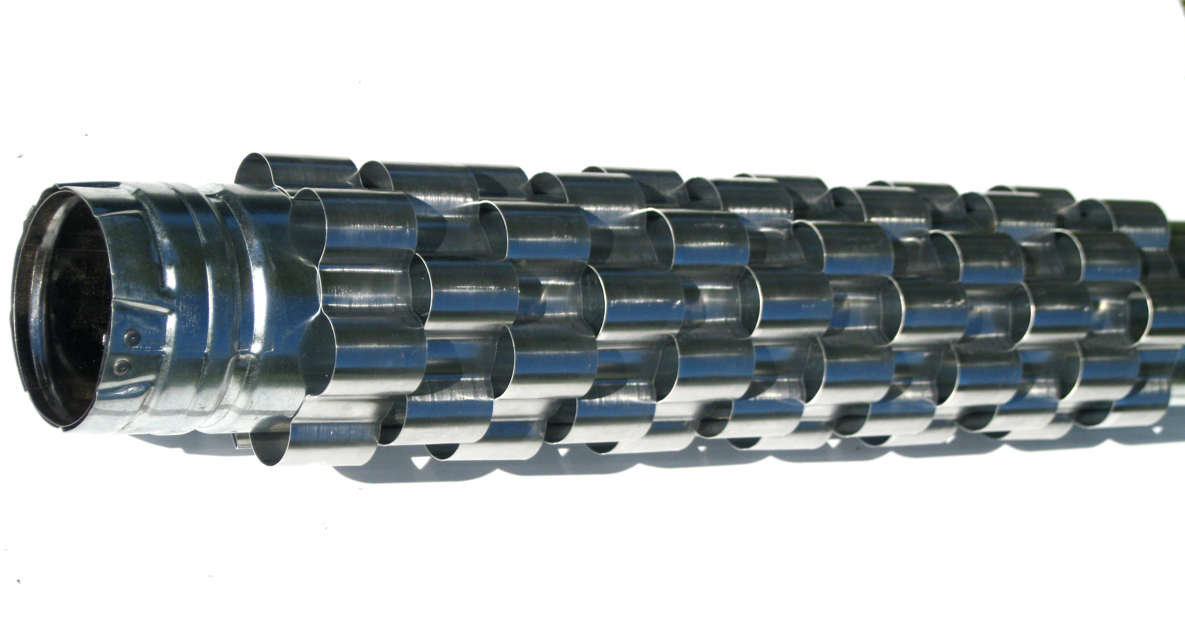 Stovepipe Heat Exchangers / Set of six SnapOn Radiator Rings, 3.6" Dia