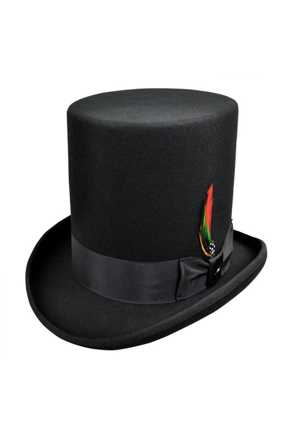 Stovepipe Wool Felt Top Hat - XXL - Black