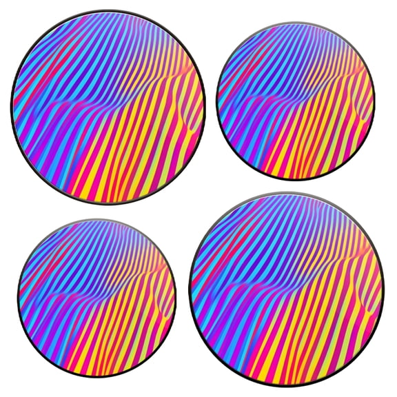 Stovetop Covers for Gas Stove Set of 4 for Range Accessories, Abstract Art With Brightly Colored Stripes Gas Stove Top Covers for Expanding Counter Space