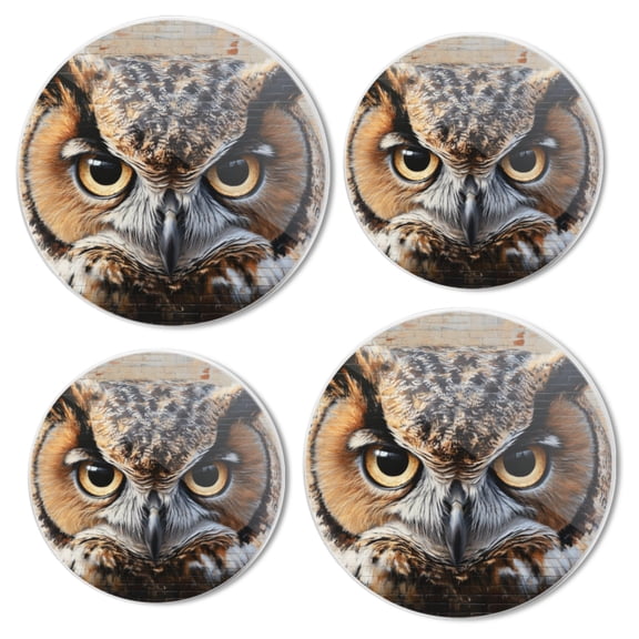 Stovetop Covers for Gas Stove Set of 4 for Range Accessories, Beautiful Wall - Art Owl Gas Stove Top Covers for Expanding Counter Space Stovetop Decor