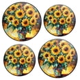 thumbnail image 1 of Stovetop Covers for Gas Stove Set of 4 for Range Accessories, Vividly - Colored Sunflower Arrangement Gas Metal Cover for Expanding Counter Space Stovetop Decor, 1 of 2
