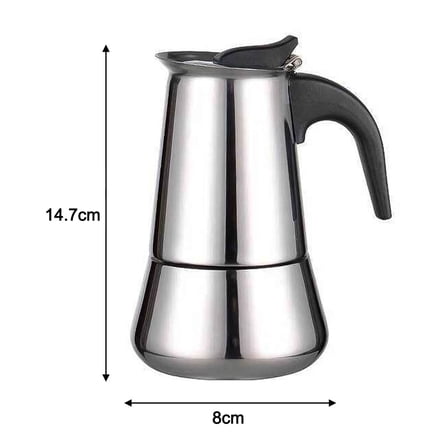 Stovetop Espresso Maker, 2/4/6/9 Cups Portable Stainless Steel Moka Pot For Gas