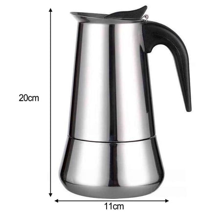 Stovetop Espresso Maker, 2/4/6/9 Cups Portable Stainless Steel Moka Pot For Gas