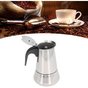 Stovetop Espresso Maker, 2 Cups Portable Stainless Steel Moka Pot, Italian Coffee Maker for Gas, Stovetop