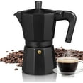 thumbnail image 1 of Stovetop Espresso Maker, 6 Cups Moka Coffee Pot Italian Espresso for Gas or Electric Ceramic Stovetop, Italian Coffee maker for Cappuccino or Latte, 1 of 4