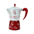thumbnail image 1 of Stovetop Espresso Maker, Classic Italian Aluminum Espresso Maker, for Home or Office Making Delicious Coffee, Easy to Operate, Heart Pattern Design (5.9Inch), 1 of 6