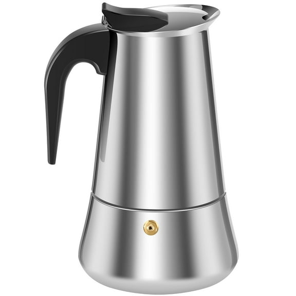 Stovetop Espresso Maker Versatile Time Saving Stainless Steel Moka Pot Easy to Clean Stove Top Coffee Makers Ergonomic Cafe Classic Induction Cookers for Home Using