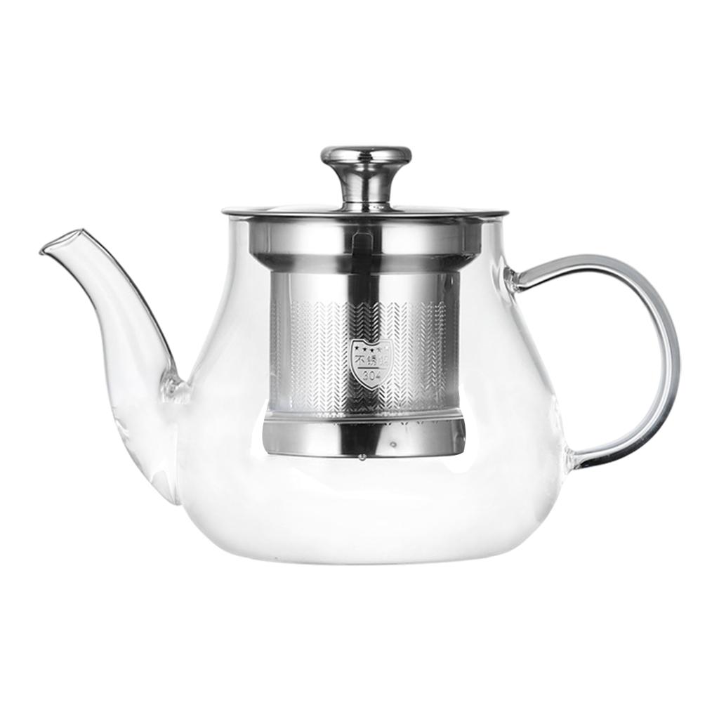 Stovetop pot, Clear High Borosilicate Glass Tea Pot, 304 Stainless