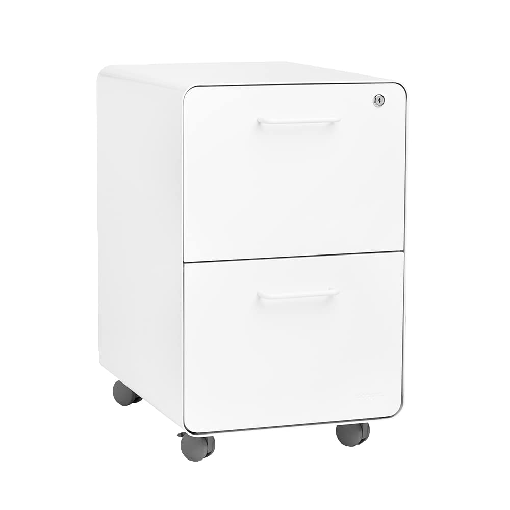 Stow 2Drawer File White. PowderCoated Steel. Legal/Letter