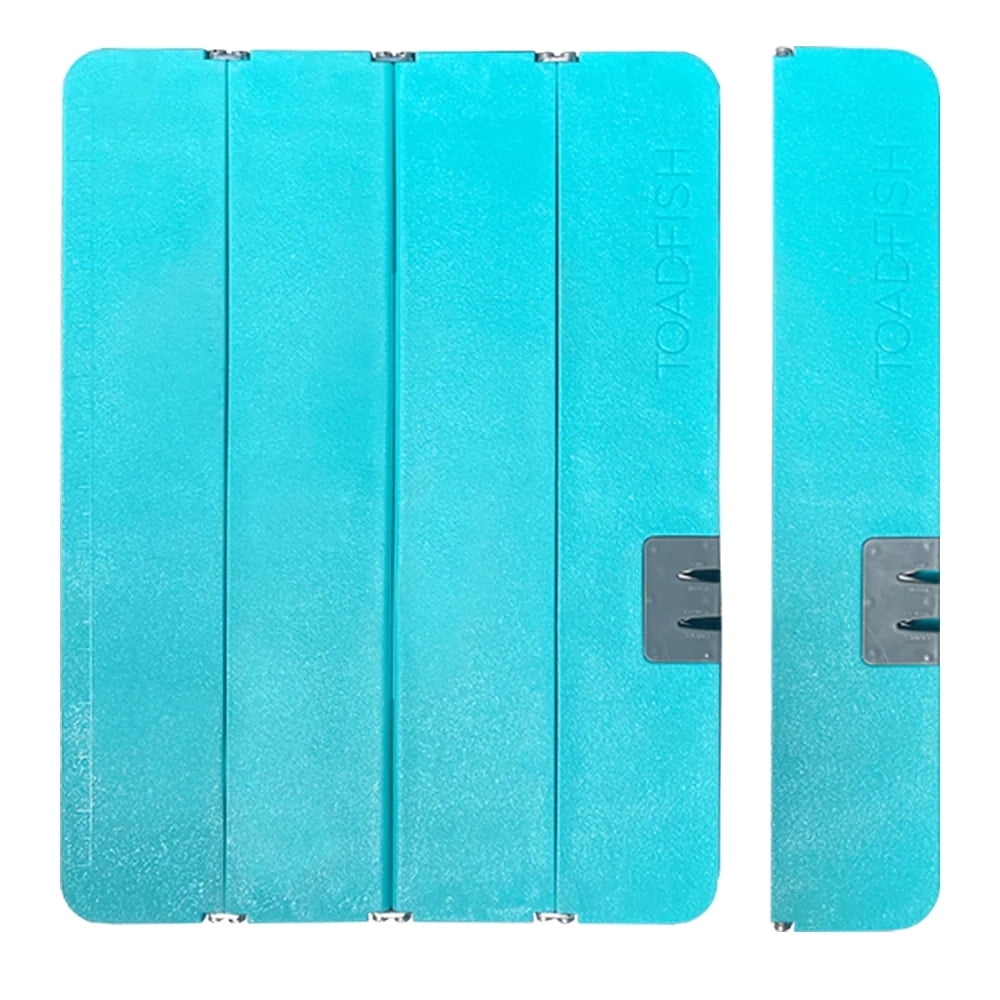XL Teal Plastic Folding Cutting Board with Knife Sharpener