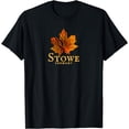 thumbnail image 1 of Stowe Vermont Fall Leaf T-Shirt, Autumn Foliage Vermont Tee, 1 of 4