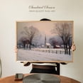 thumbnail image 1 of Stowe Vermont Winter Church Art Snowy New England Village Rural Decor, Unframed Canvas 24x36in, 1 of 4