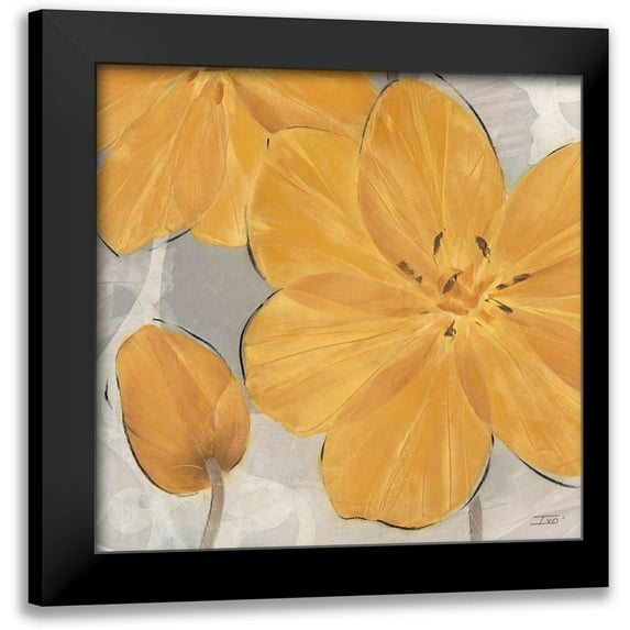 Stoyanov, Ivo 12x12 Black Modern Framed Museum Art Print Titled - Amber Brights 2