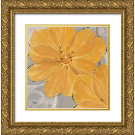 Stoyanov, Ivo 12x12 Gold Ornate Wood Framed with Double Matting Museum Art Print Titled - Amber Brights 4