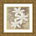 thumbnail image 1 of Stoyanov, Ivo 15x15 Gold Ornate Wood Framed with Double Matting Museum Art Print Titled - Modern Cream Blossoms, 1 of 4
