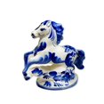thumbnail image 1 of Stp Goods Galloping Pegasus Handmade Porcelain Figurine 4.7x5.5" (12x14 cm) Symbol of 2026 Gzhel Figurine Hand-Painted Porcelain Sculpture Home Decor Tabletop Porcelain Horse, Blue and White, 1 of 1