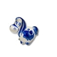 thumbnail image 1 of Stp Goods Mini Horse Handmade Porcelain Figurine 2.36x2.36" (6x6 cm) Symbol of 2026 Gzhel Figurine Hand-Painted Porcelain Sculpture Home Decor Tabletop Porcelain Horse, Blue and White, 1 of 3