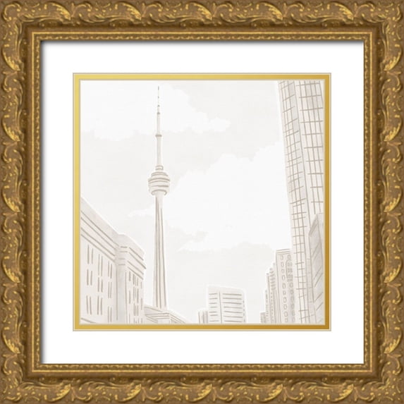 Straatsma, Leah 12x12 Gold Ornate Wood Framed with Double Matting Museum Art Print Titled - Toronto