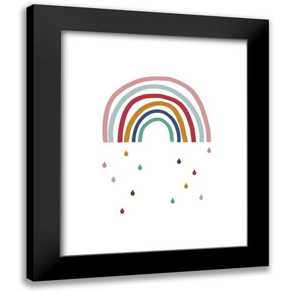 Straatsma, Leah 12x14 Black Modern Framed Museum Art Print Titled - Crying Rainbow white background 16x20