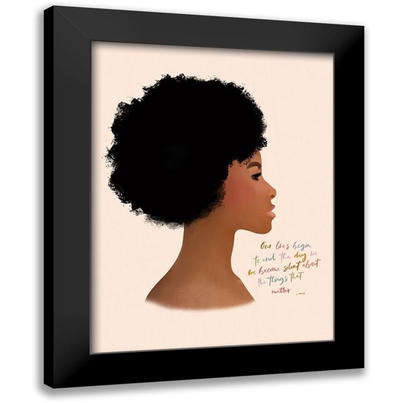 Straatsma, Leah 12x14 Black Modern Framed Museum Art Print Titled - MLK Quote