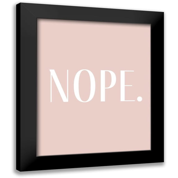 Straatsma, Leah 12x14 Black Modern Framed Museum Art Print Titled - NOPE
