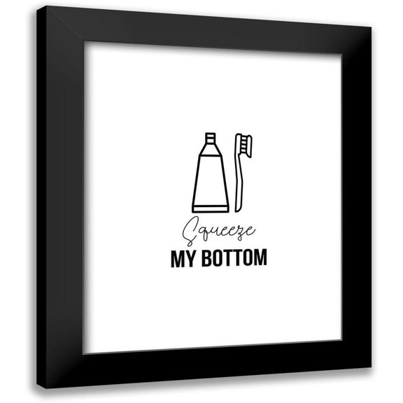 Straatsma, Leah 12x14 Black Modern Framed Museum Art Print Titled - Squeeze My Bottom 2