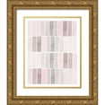 thumbnail image 1 of Straatsma, Leah 12x14 Gold Ornate Wood Framed with Double Matting Museum Art Print Titled - Blush Tone Watercolor Rectangles, 1 of 4