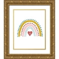 thumbnail image 1 of Straatsma, Leah 12x14 Gold Ornate Wood Framed with Double Matting Museum Art Print Titled - Happy Heart Rainbow So Much Love, 1 of 4