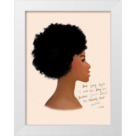 Straatsma, Leah 12x14 White Modern Wood Framed Museum Art Print Titled - MLK Quote