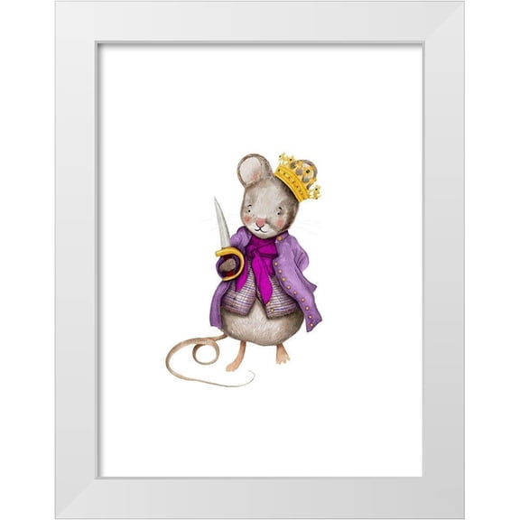 Straatsma, Leah 12x14 White Modern Wood Framed Museum Art Print Titled - Mouse King