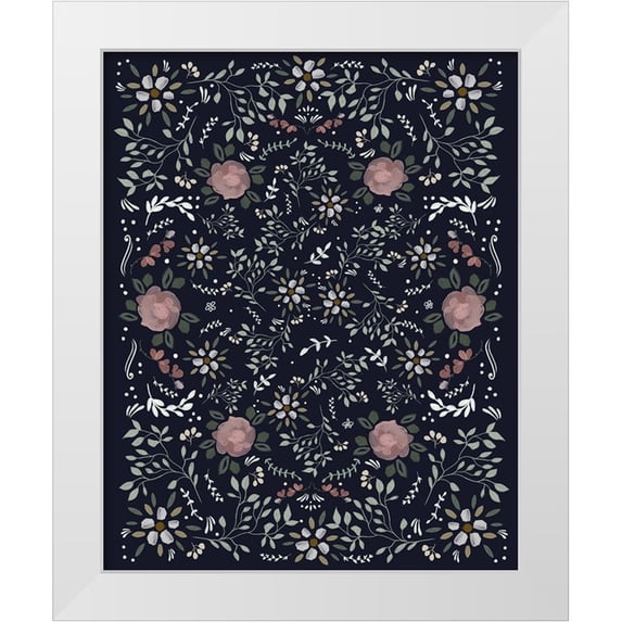Straatsma, Leah 12x14 White Modern Wood Framed Museum Art Print Titled - Scandi Wildflowers