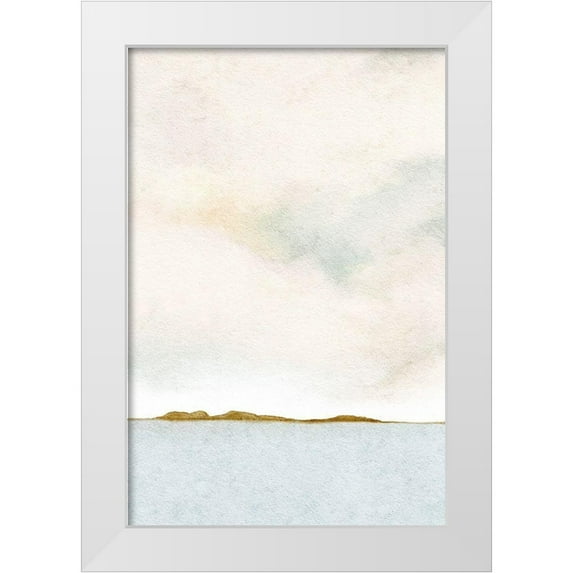 Straatsma, Leah 13x18 White Modern Wood Framed Museum Art Print Titled - Morning View From The Dock 2