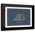 thumbnail image 1 of Straatsma, Leah 14x12 Black Modern Framed Museum Art Print Titled - Excavator Navy, 1 of 5